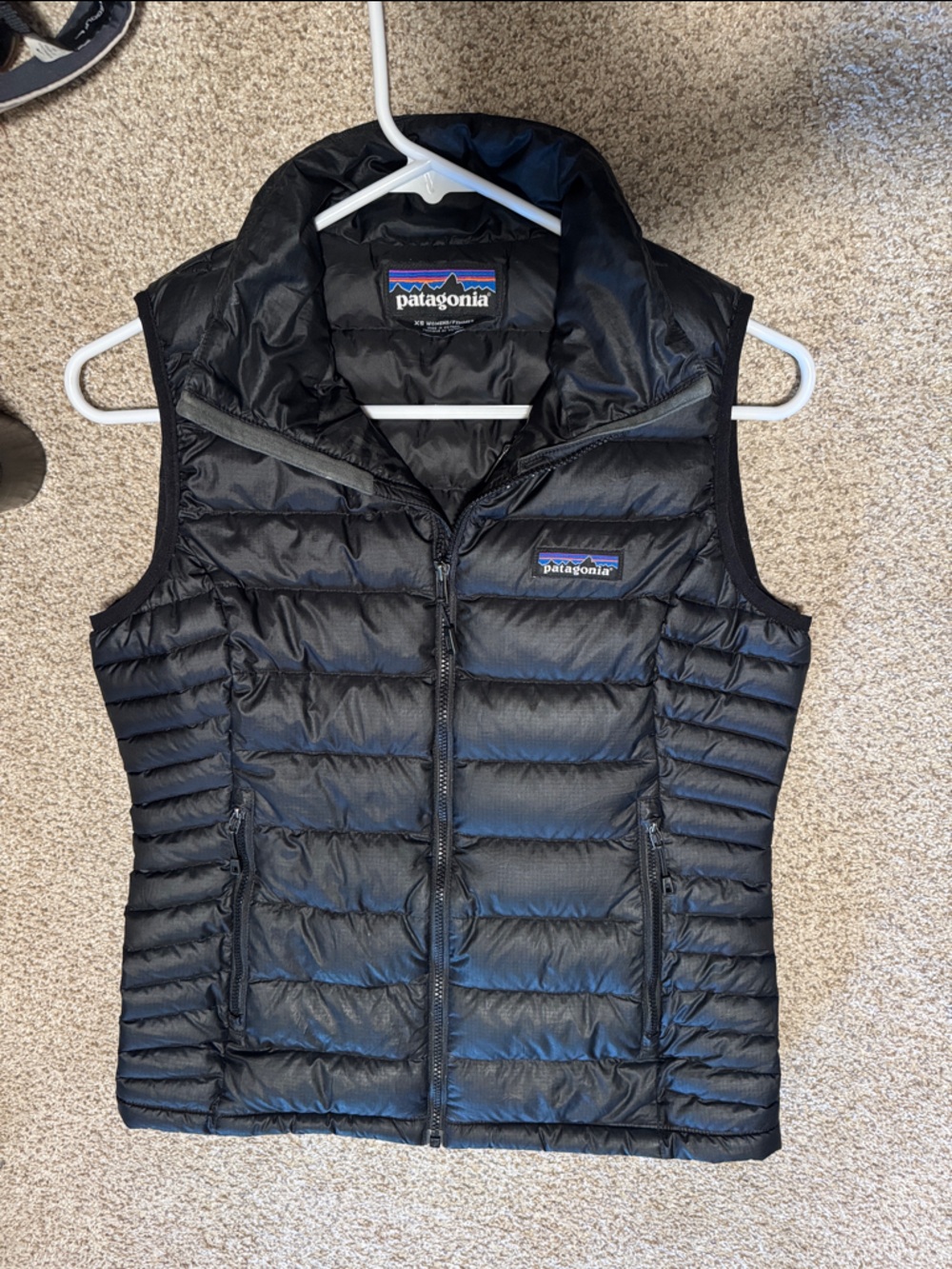 Patagonia Black Quilted Sweater Vest